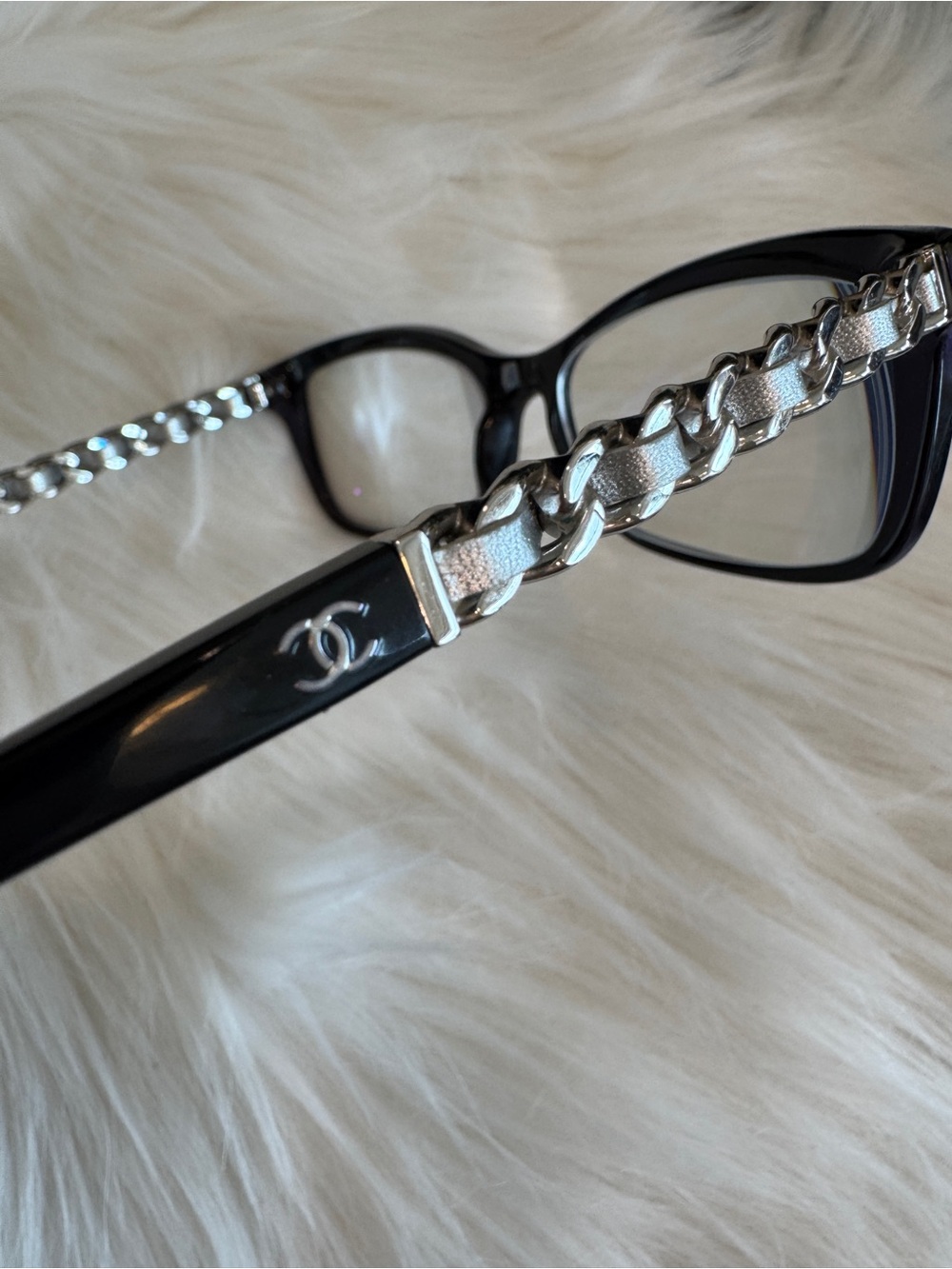 Chanel Black Cat-Eye Optical Glasses with Quilted Case - Picture 3 of 7